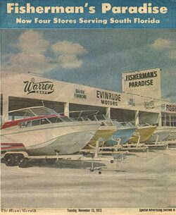 Miami Herald advertising section: Fisherman's Paradise, now four stores serving South Florida